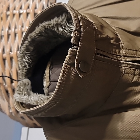 Zara Man Sport Classic Men's Double Jacket Sz XXL Tan Faux Fur Mock Heavyweight - Picture 9 of 14